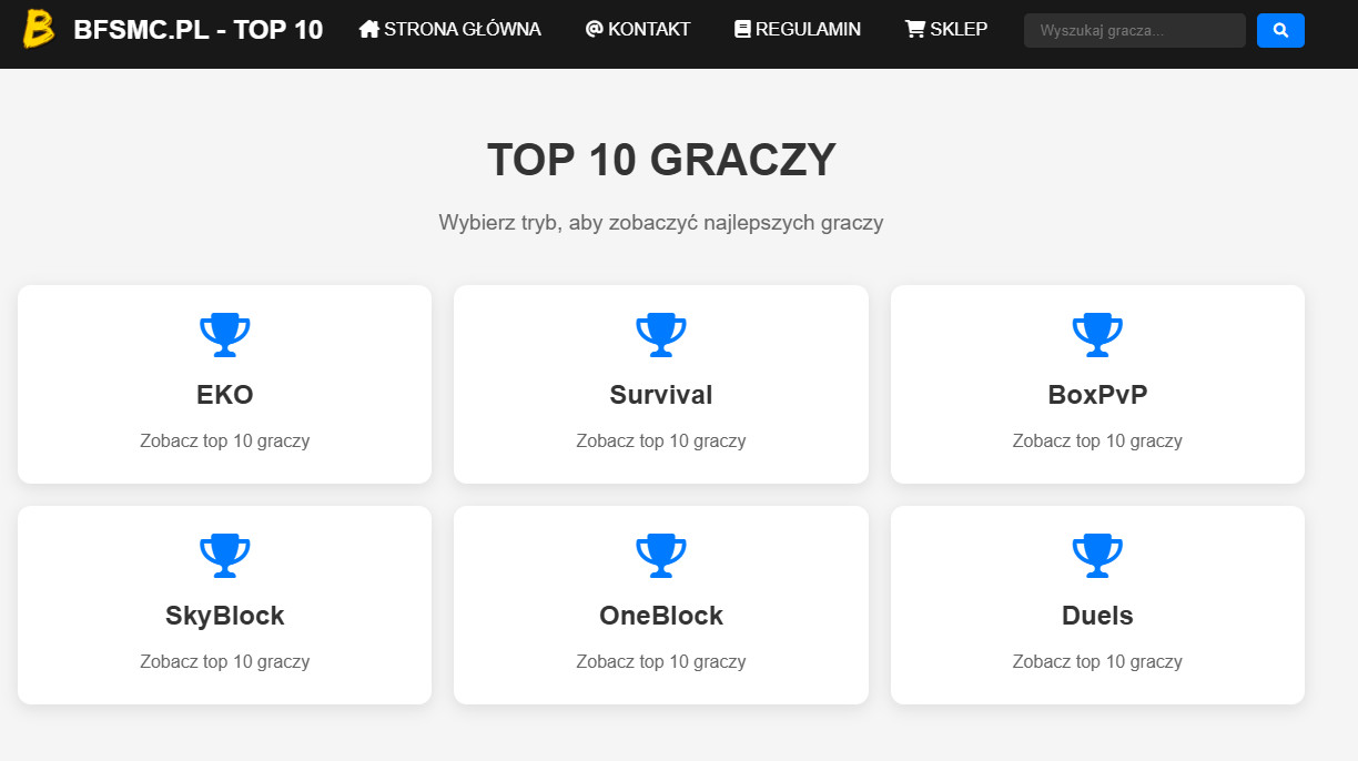 Nowa strona z rankingami graczy!